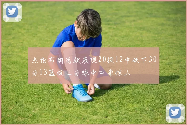 杰伦布朗高效表现20投12中砍下30分13篮板三分球命中率惊人